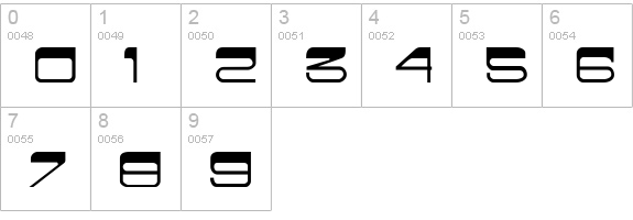 Cinema MF numbers 0-9 preview