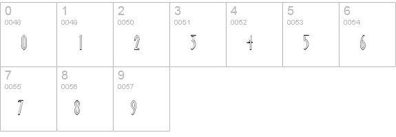 CinemaOutline numbers 0-9 preview