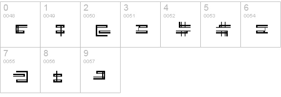 City-Street numbers 0-9 preview