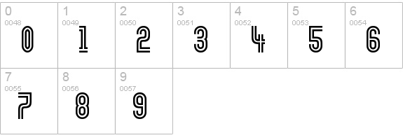 Ciudad De Mexico numbers 0-9 preview