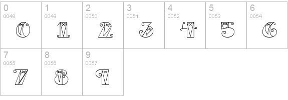 CK Black Tie numbers 0-9 preview