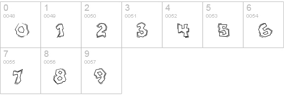 CK Choppy Block numbers 0-9 preview