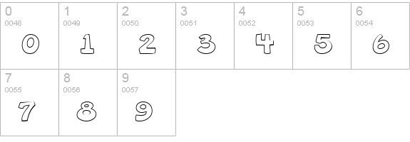 CK Chunky numbers 0-9 preview