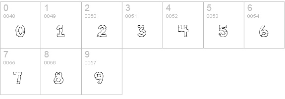 CK Cracked numbers 0-9 preview