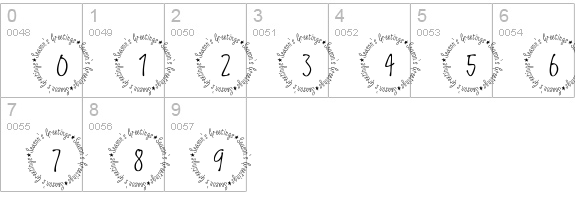 CK Grocery List Holiday numbers 0-9 preview