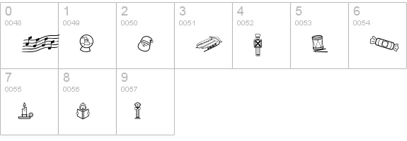CK Holiday Symbols numbers 0-9 preview