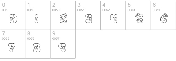 CK Ouch numbers 0-9 preview