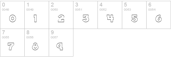 CK Single Serif numbers 0-9 preview