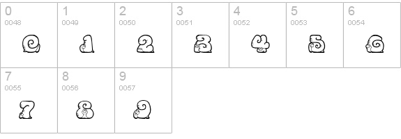 CK Snail numbers 0-9 preview