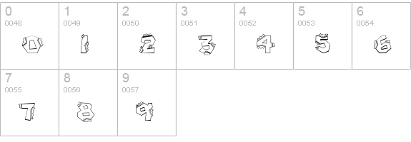 CK Spiky Block numbers 0-9 preview