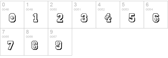 CK Sports Golf numbers 0-9 preview