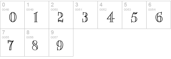 CK Stylish numbers 0-9 preview