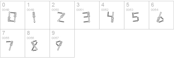 CK Tools numbers 0-9 preview