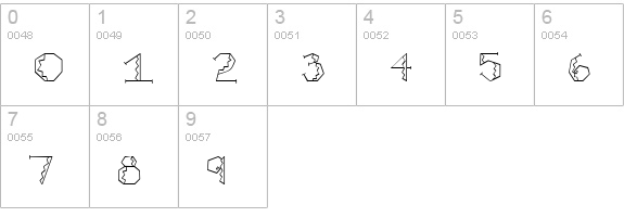 CK Zig Zag numbers 0-9 preview