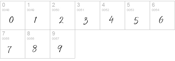 ClarissaRegular numbers 0-9 preview