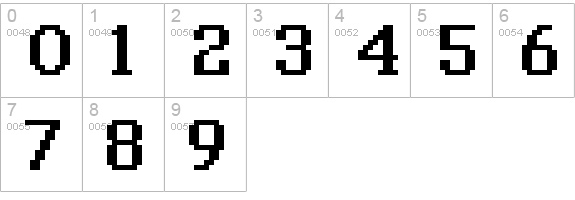 classic 10_65 numbers 0-9 preview