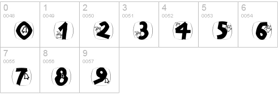 ClassiCapsXmas numbers 0-9 preview