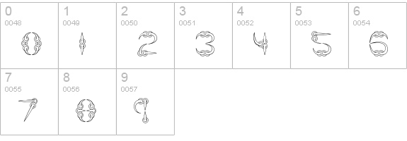 CLAW 1 BRK numbers 0-9 preview