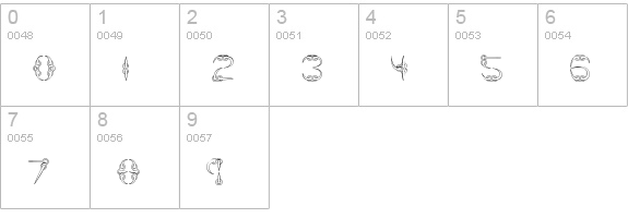 CLAW 2 BRK numbers 0-9 preview