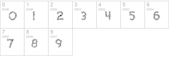 Clawless numbers 0-9 preview