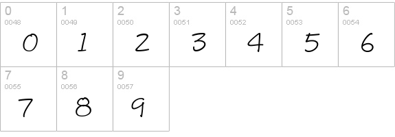CluffHmk numbers 0-9 preview