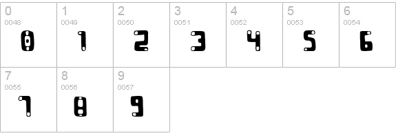 CODON numbers 0-9 preview