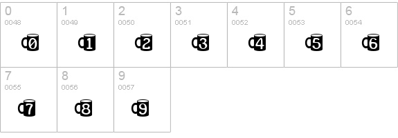 CoffeeMug numbers 0-9 preview