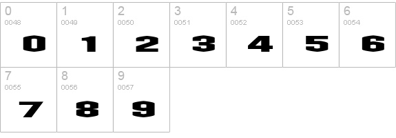 CollosExtended numbers 0-9 preview