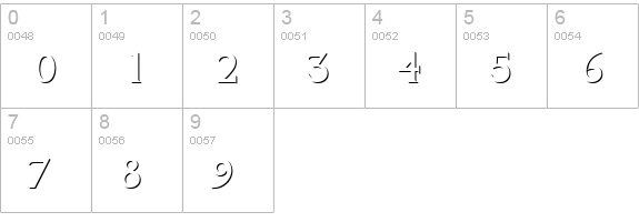 ColumnaOnlShaD numbers 0-9 preview