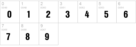 Colympia Bold numbers 0-9 preview