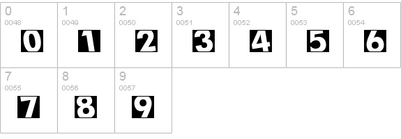 CometNegative numbers 0-9 preview