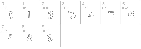 ComicBookTwoOutline numbers 0-9 preview