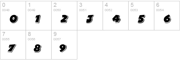 ComixHighlight Regular numbers 0-9 preview