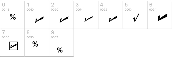 CommercialP01 numbers 0-9 preview