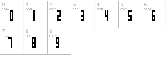 Common Tongue numbers 0-9 preview