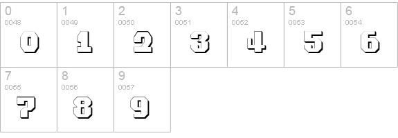 Commonwealth 3D numbers 0-9 preview