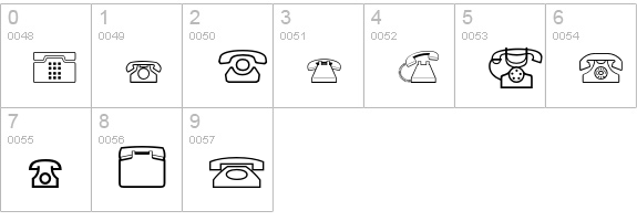 CommunicationsP01 numbers 0-9 preview
