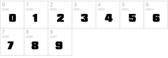 CompactaEF-Black numbers 0-9 preview