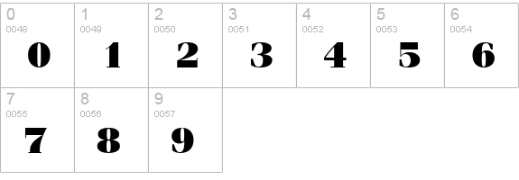 Compendium Black SSi Black numbers 0-9 preview