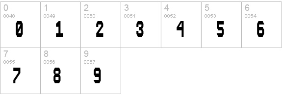 Composite ExtraBold numbers 0-9 preview