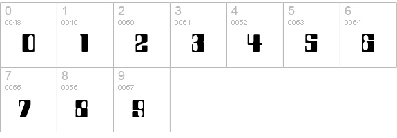 Compstyle Regular numbers 0-9 preview