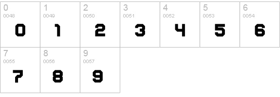 Comsat-Navy-Black numbers 0-9 preview