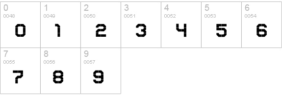 Comsat-Navy-Fat numbers 0-9 preview