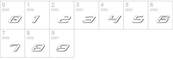 Concielian 3D numbers 0-9 preview