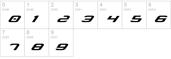 Concielian Bold numbers 0-9 preview