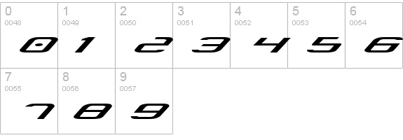 Concielian Expanded numbers 0-9 preview