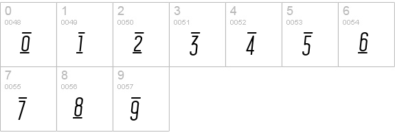 ConcursoItalian BTN Lined Oblique numbers 0-9 preview