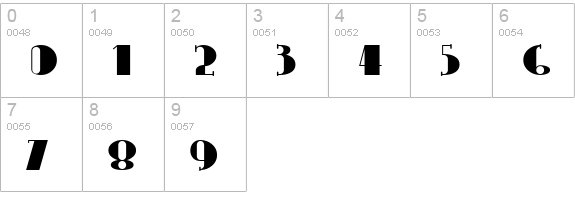 CongaLine Revised numbers 0-9 preview