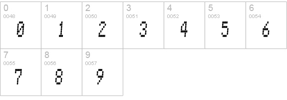 Conman Regular numbers 0-9 preview