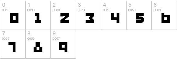 Constructivist Square numbers 0-9 preview